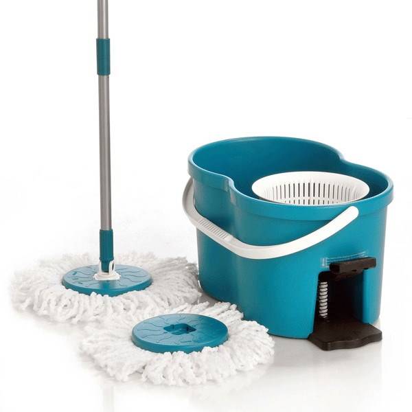 Magic Mop Rotativ 360 grade cu Galeata Stoarcere cu Pedala+rezerva cadou