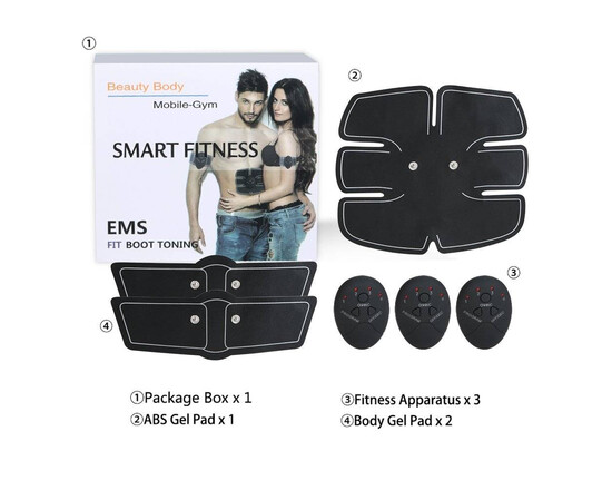 Aparat fitness cu electrostimulare pentru abdomen brate, talie și picioare