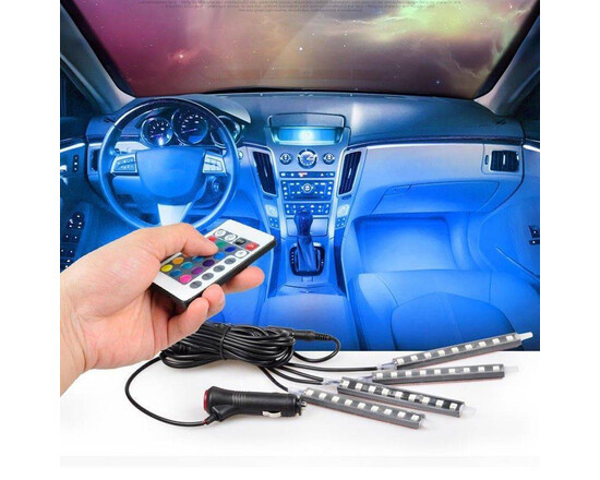 Lumini ambientale auto RGB pentru interior