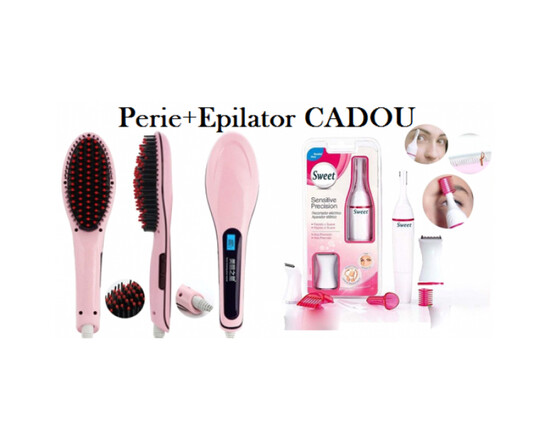 Perie indreptat parul + Epilator multifunctional Cadou